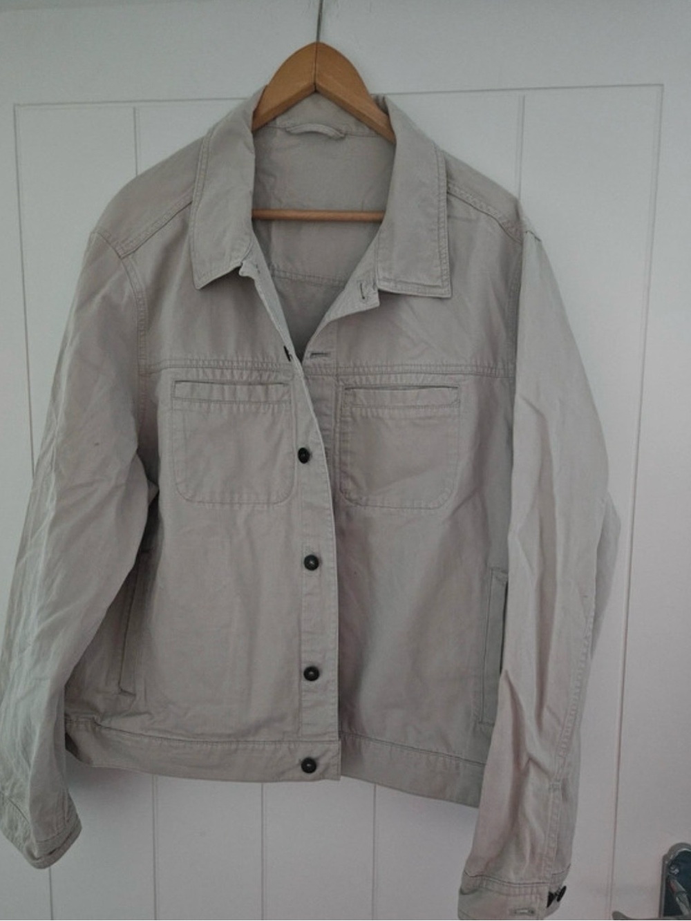 Relaxed Fit Men's Jacket in Light Gray